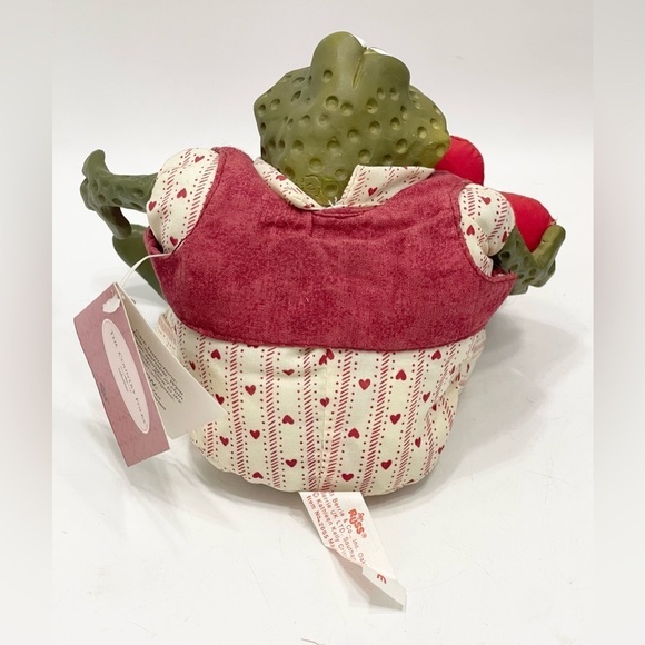 Country Folk Valentines Frog Shelf Sitter Decor 4” Love Valentino Gift Toad - Picture 3 of 7